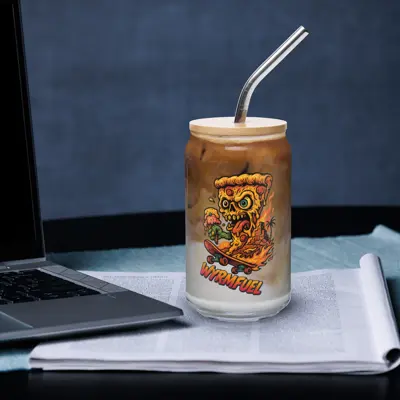 Deep Dish Doom 16oz Can Glass