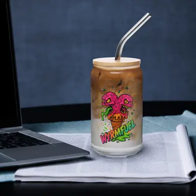 Scream Cone 16oz Can Glass