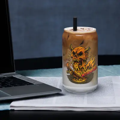 Skullmelt Drift 16oz Can Glass back